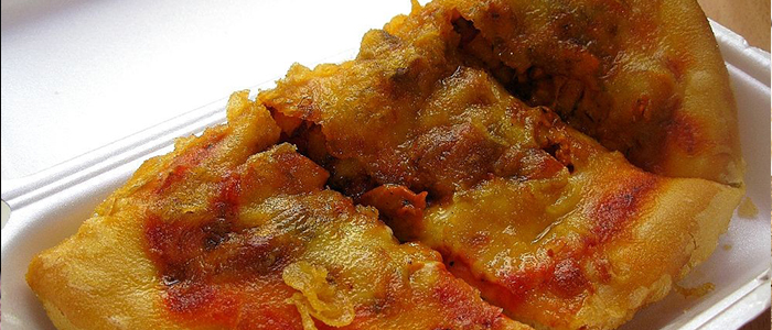 Battered Fried Pizza  Single 